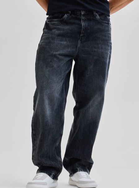 Snitch Men Grey Loose Relaxed Fit Light Fade Cotto