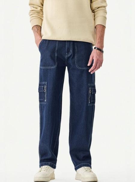 Snitch Men Pure Cotton Baggy Cargos 887