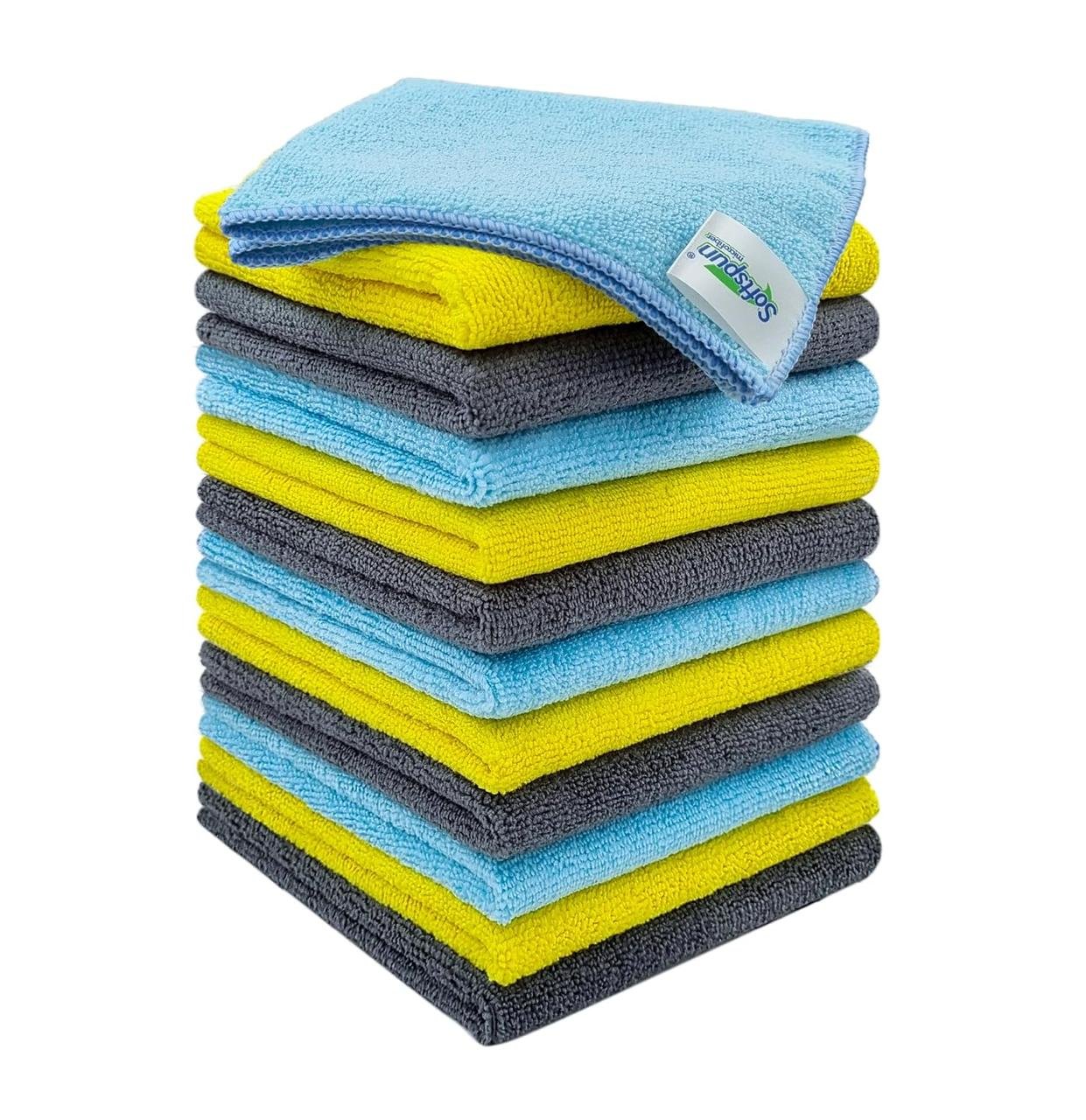 Softspun Microfiber Cleaning Cloths 12pcs 30x
