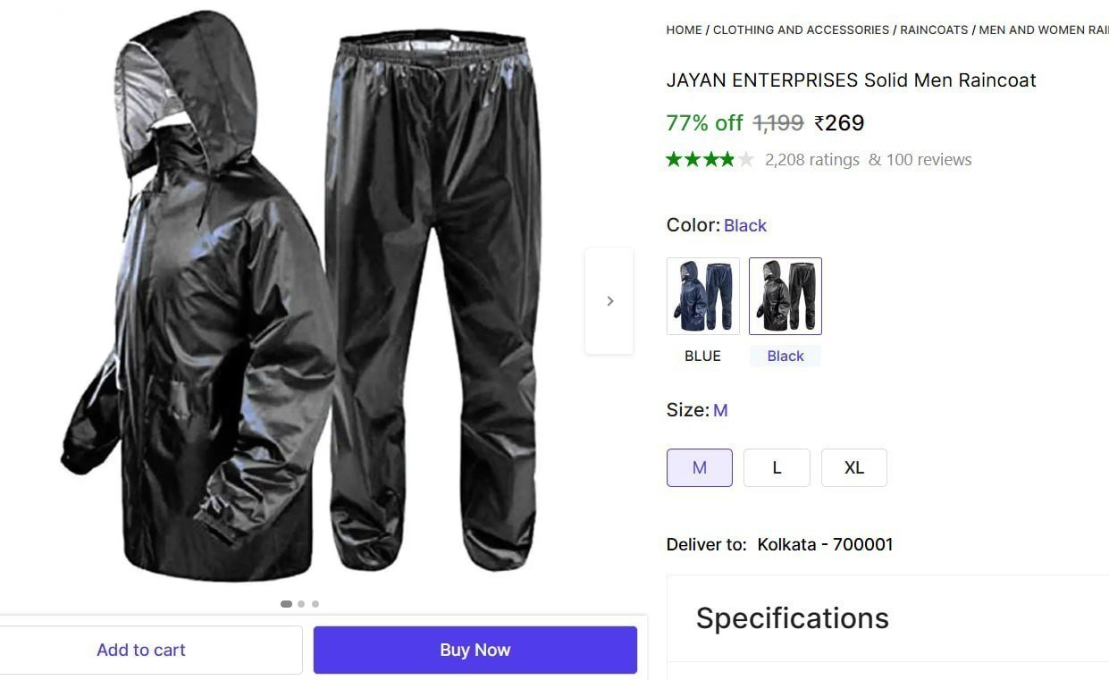 Solid Men S Raincoat 269