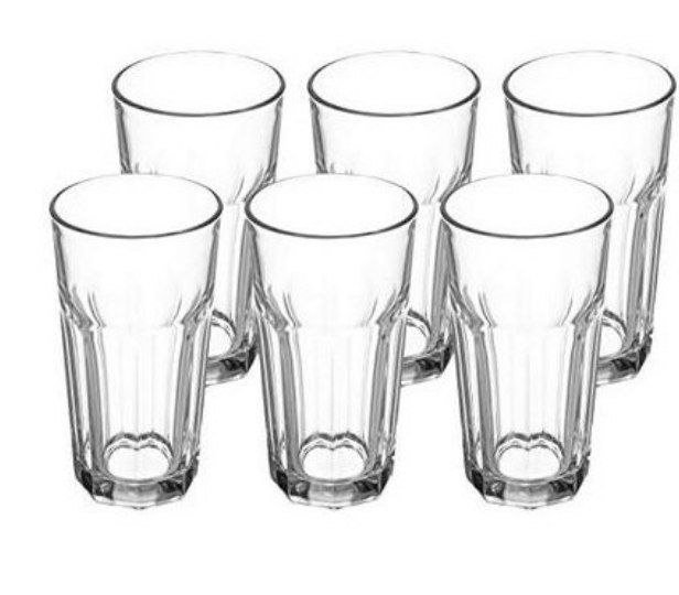 Solimo High Ball Glasses Set Of 6 (325ml Each