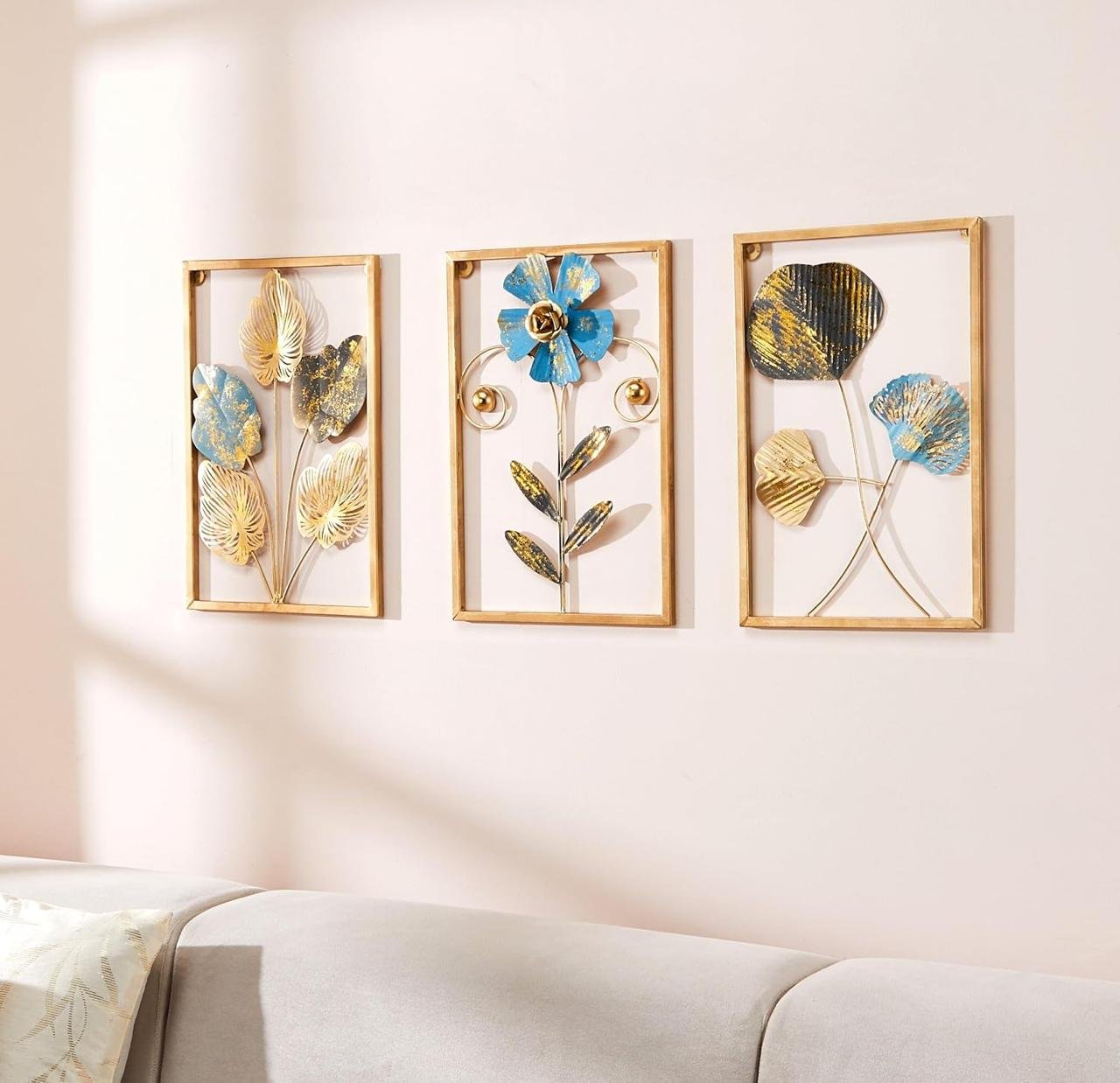 Solimo Leaves Metal Wall Decor Elegant Nature