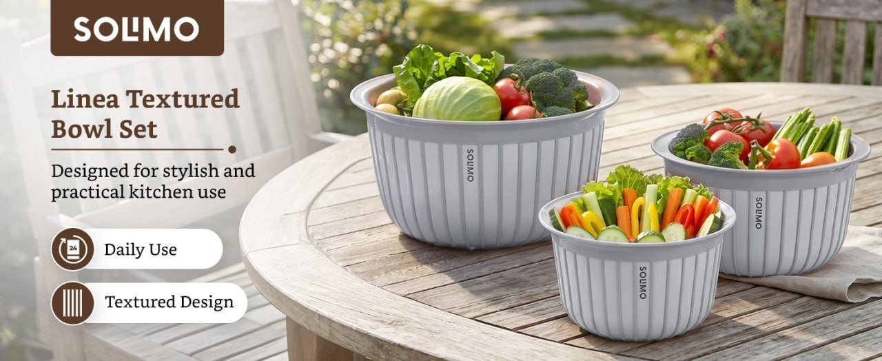 Solimo Plastic Linea Containers Set Of 3 349 