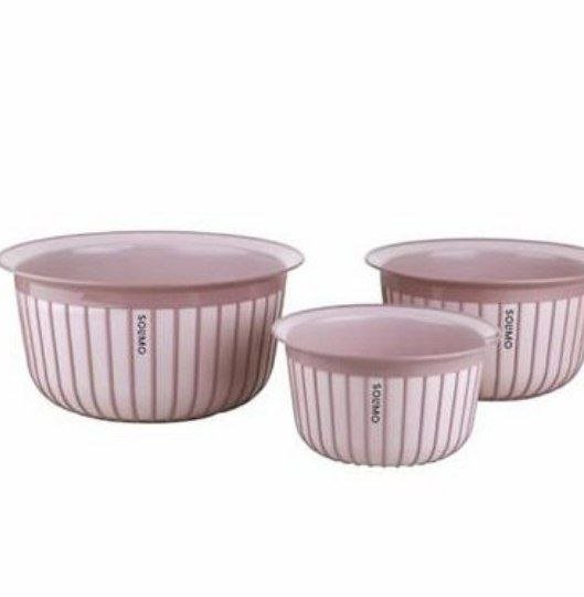 Solimo Plastic Linea Containers Set Of 3 349