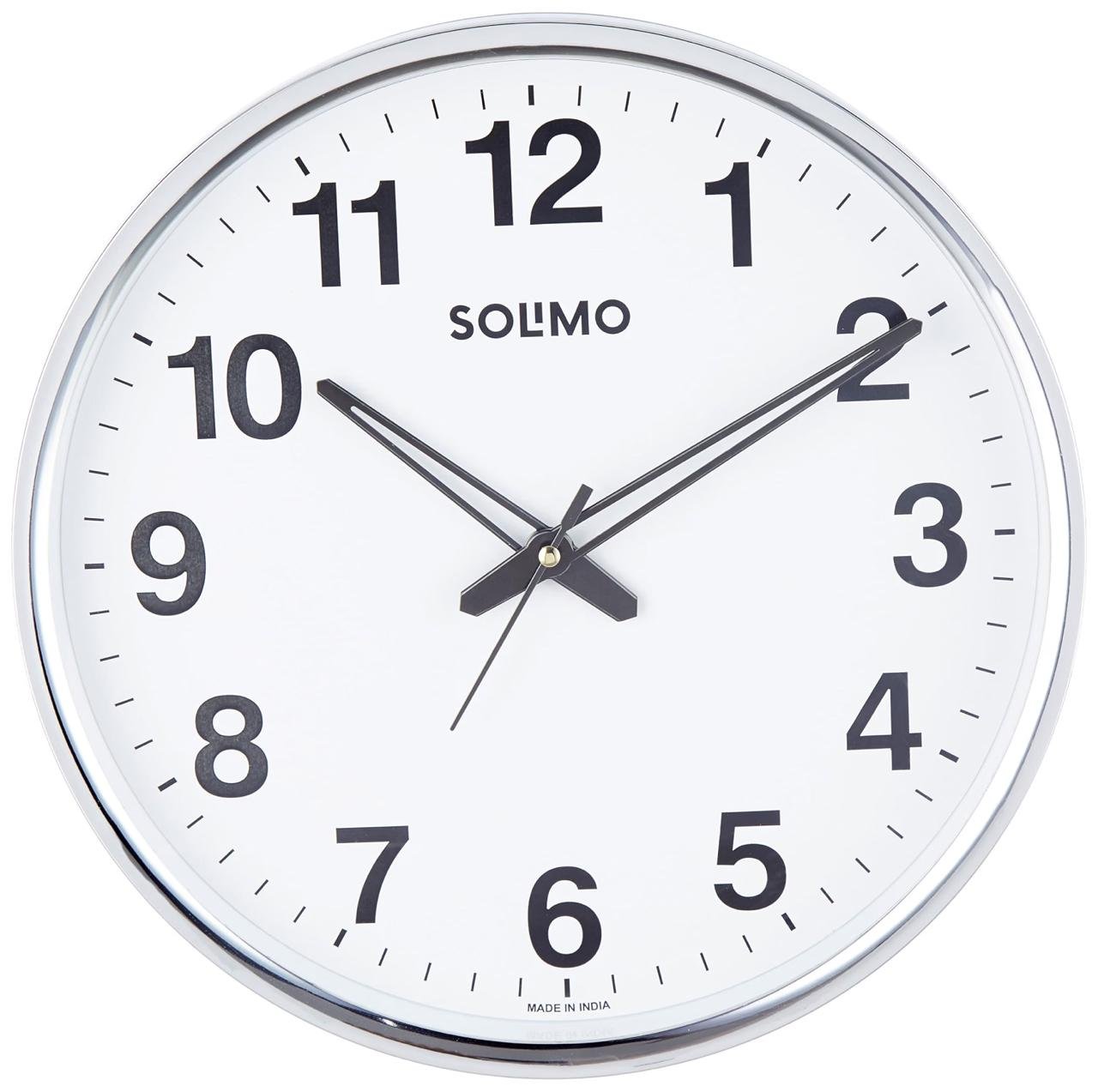 Solimo Round Office Analog Wall Clock Silent 