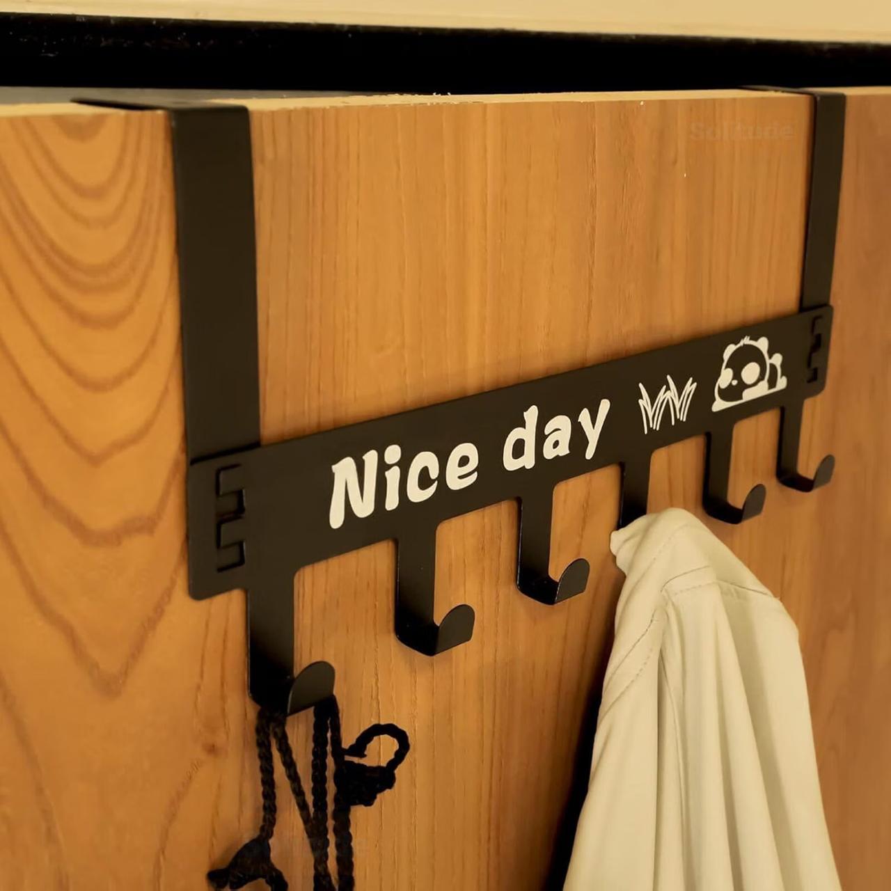 Solitude Heavy Duty Carbon Metal Over Door Hanger 