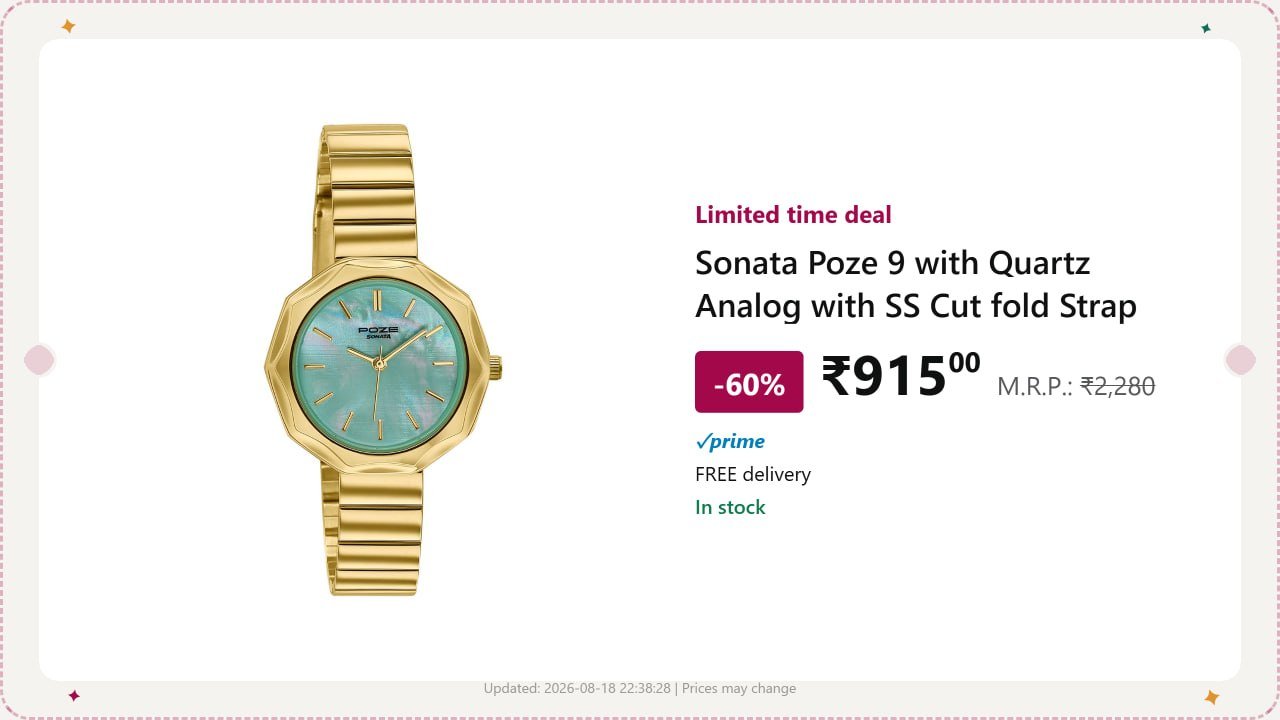 Sonata Poze 9 Womens Watch 915