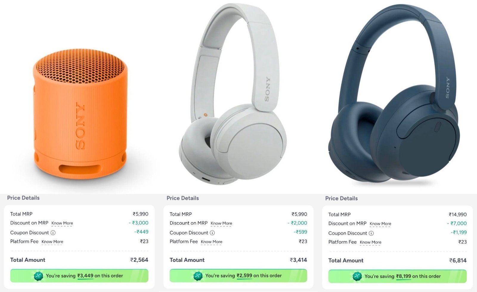 Sony Bt Speaker At 2564sony Wh-ch520 Headset 