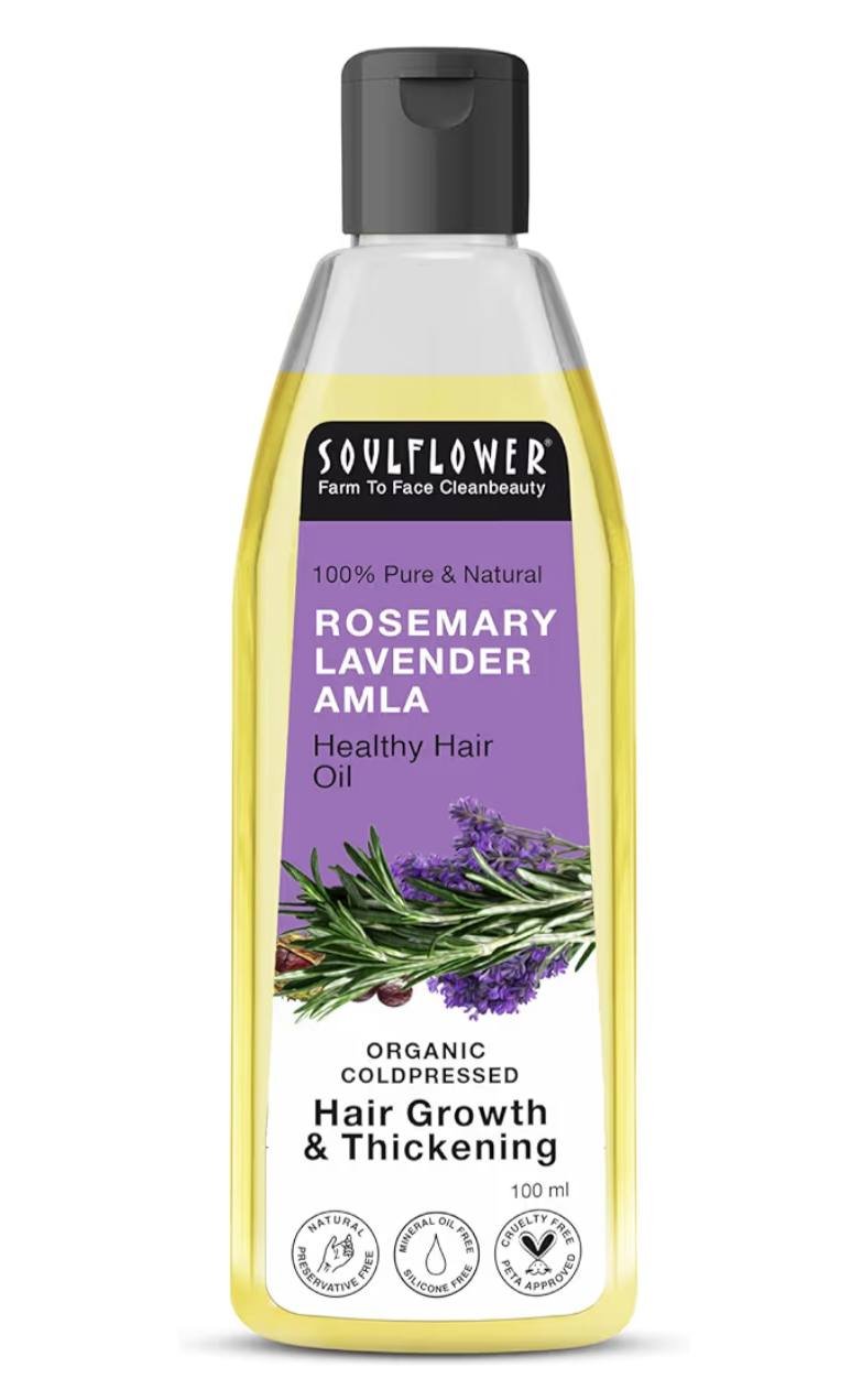 Soulflower Rosemary Lavender Amla Hair Oil For Hai