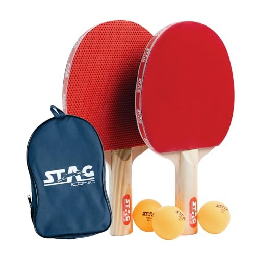 Stag 1 Star Table Tennis Play Set (2 Bats And 3 Ba