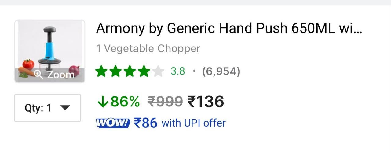 Stainless Steel 3 Blade Vegetable Chopper At 136