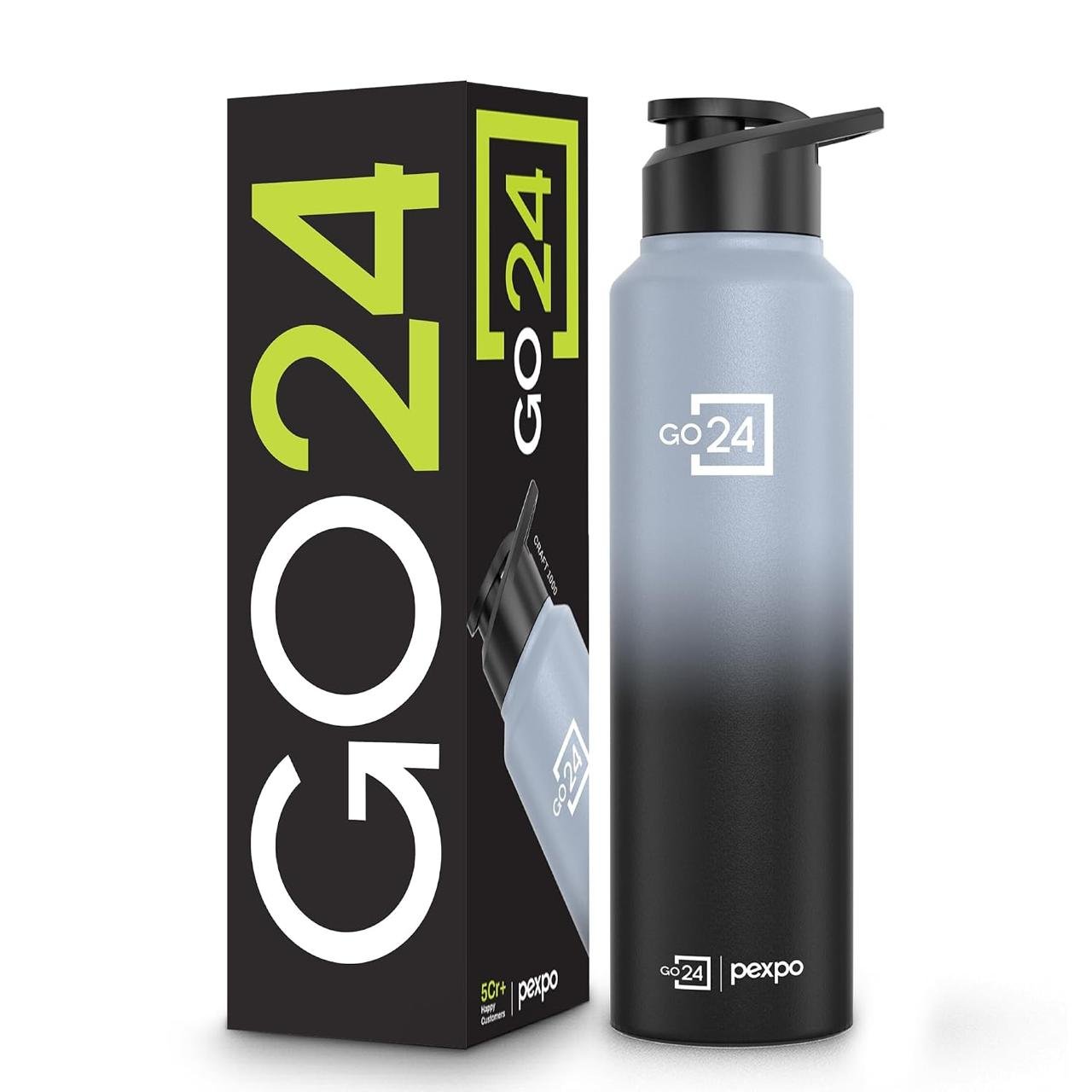 Stainless Steel Water Bottle Craft Grey-knigh