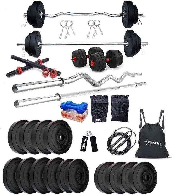 Starx 50 Kg Pvc Weight With 3ft Curl 3ft Straight 