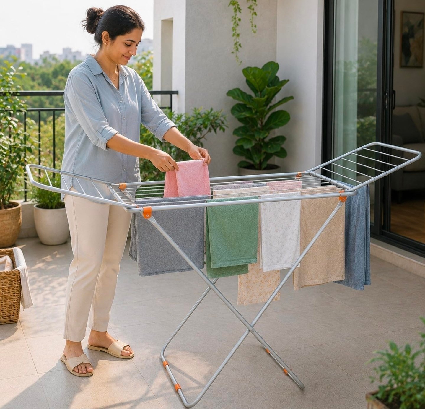 Steel Cloth Drying Stand At 1299