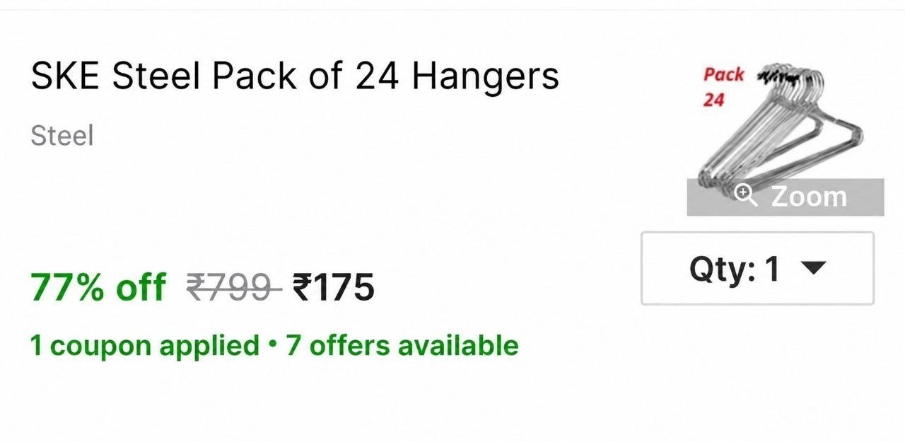 Steel Pack Of 24 Hangers 175