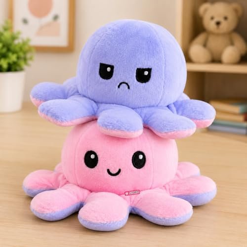 Storio Toy Octopus Plushie Reversible Soft To