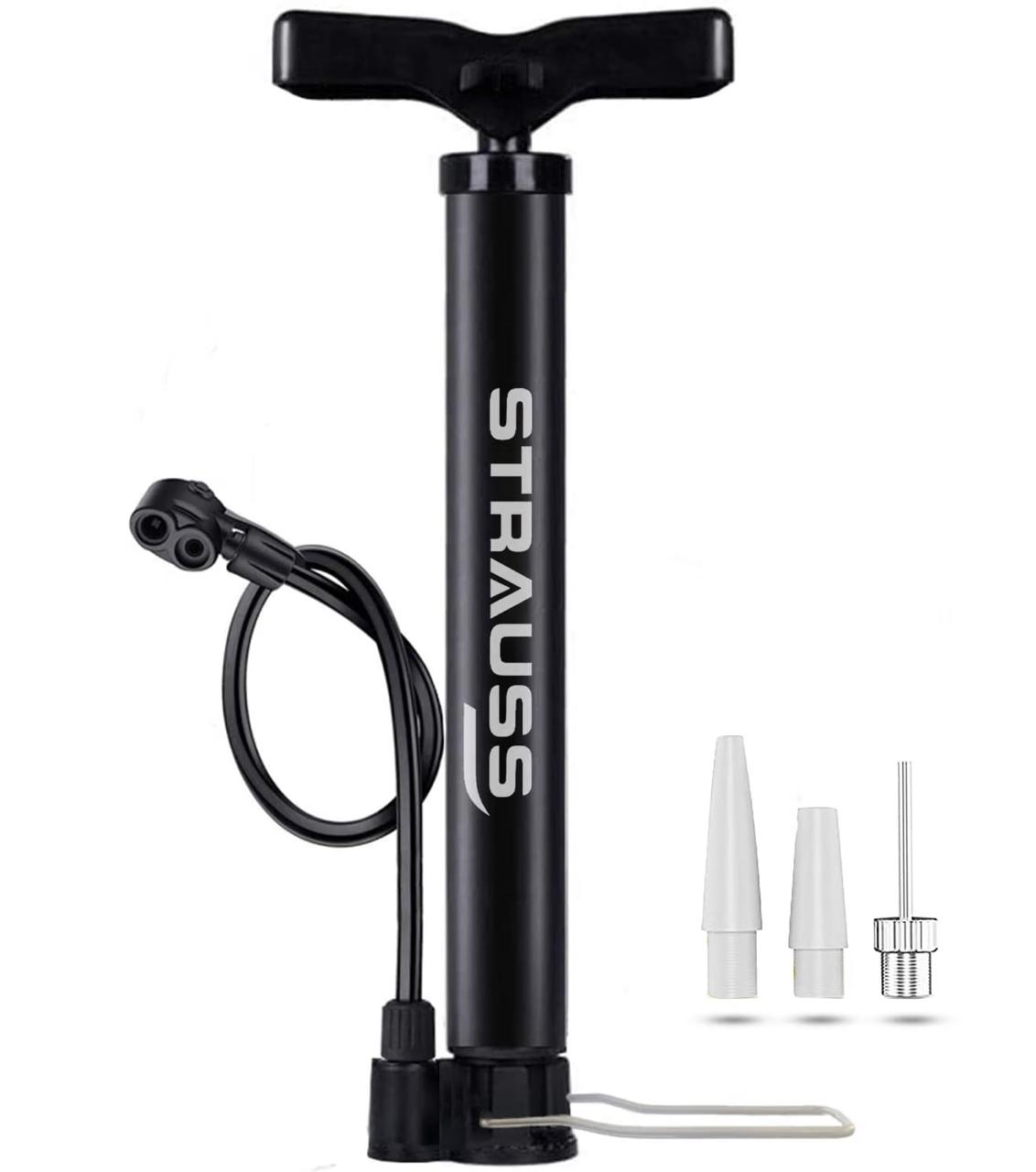 Strauss Bicycle Air Pump With Needle Dual Val