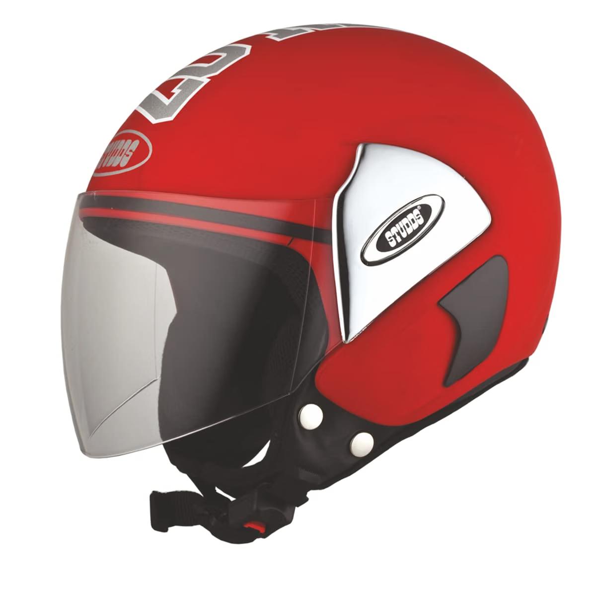 Studds Cub 07 Open Face Helmet (red L) 899