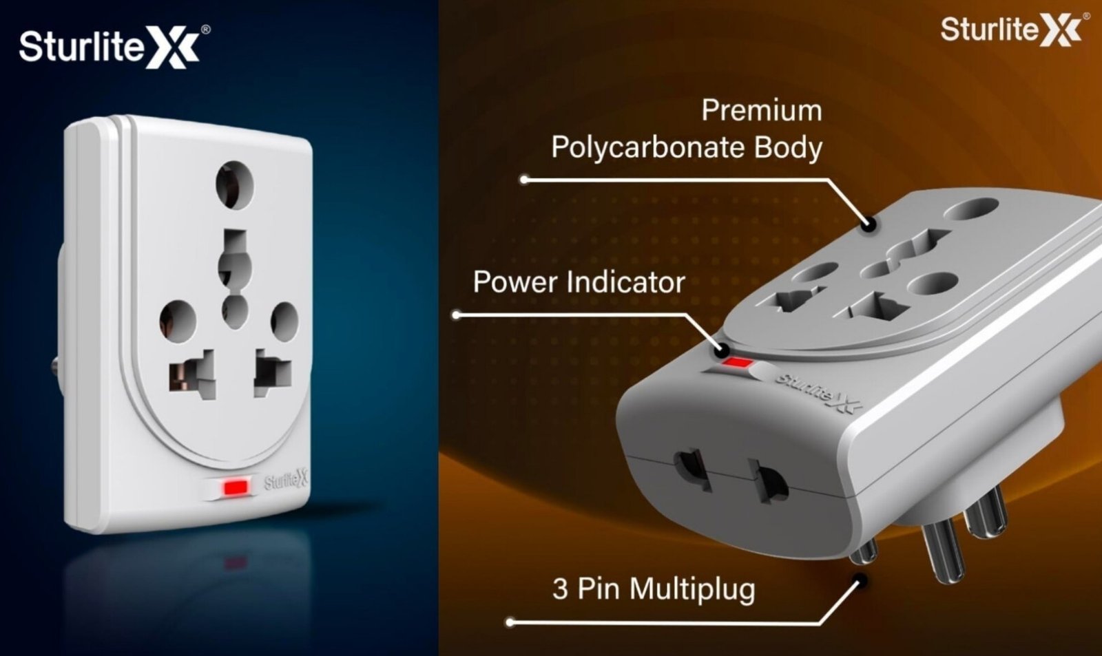 Sturlite Multiplug Adapter At 129more Deals
