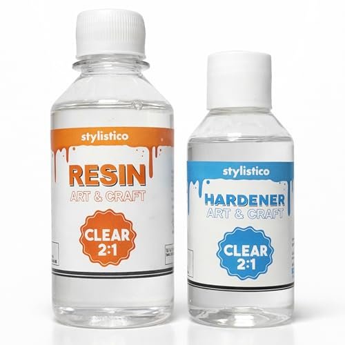 Stylistico Resin And Hardener Pack Liquid Crystal Clear Art Epoxy Art Kit