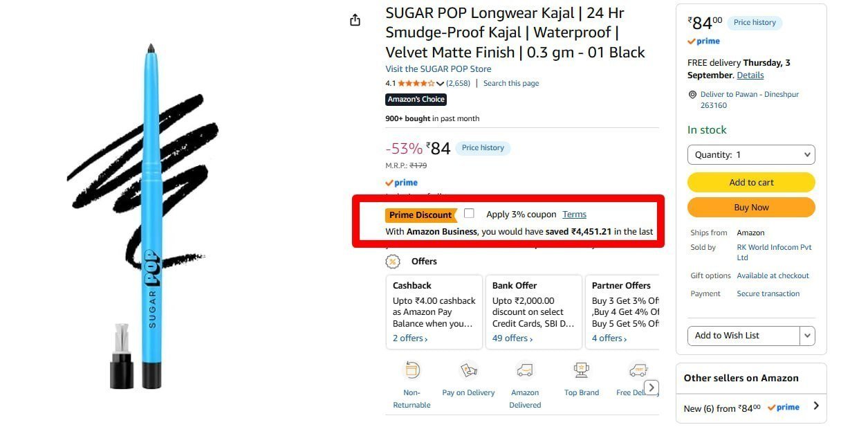 Sugar Pop Longwear Kajal 81 3