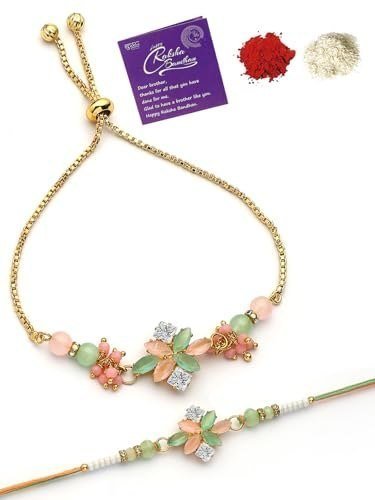 Sukkhi Rakhi Elegant Gold Plated Ad Stones Be