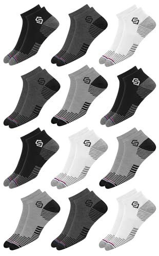 Swagr 12 Pairs Sports Cotton Ankle Length Soc