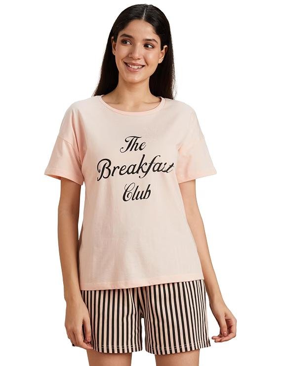 Symbol Women Cotton Regular Fit T-shirt And S