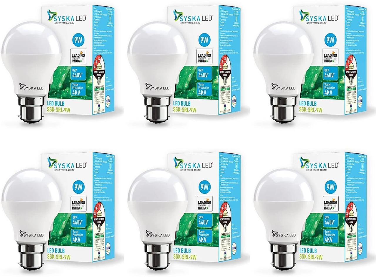 Syska 9 W Basic Standard B22 Led Bulb (white 