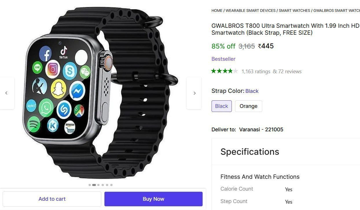 T800 Ultra Smartwatch 445