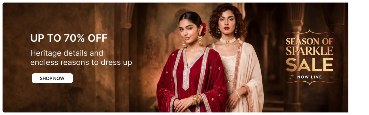Tata Cliq Season Of Sparkle Sale Is Live Up To 70 Heritage