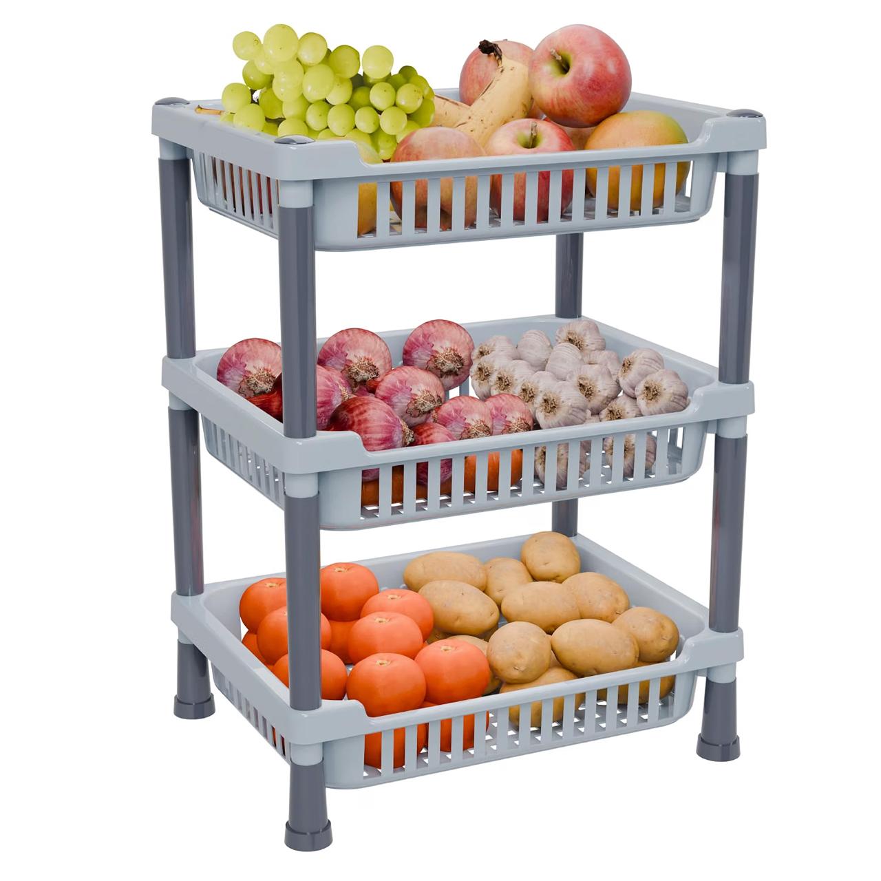 Tex-ro 3-layer Kitchen Rack Stand Multipurpos