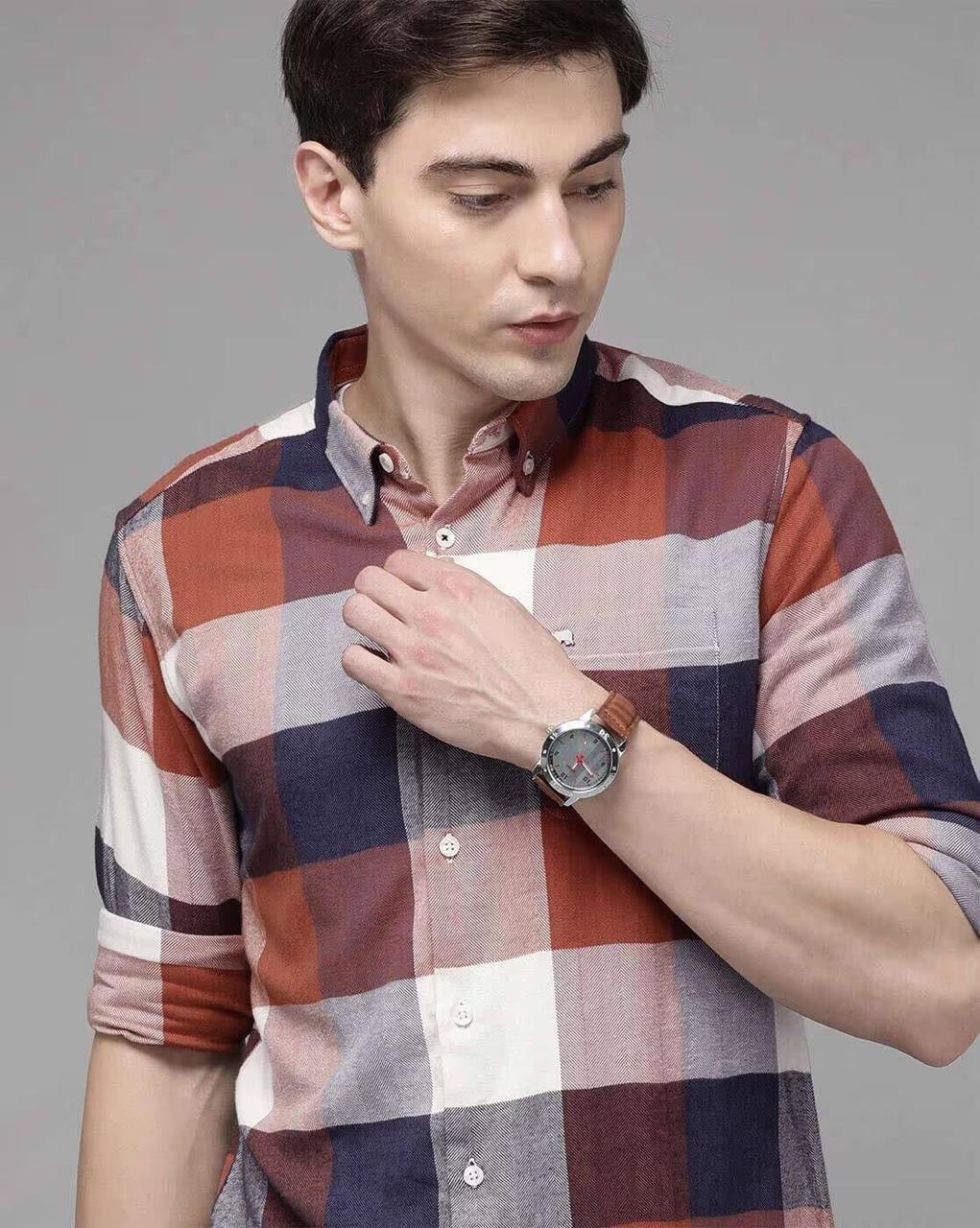 The Bear House Men Checked Slim Fit Shirt 773