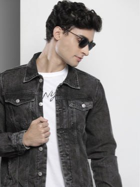 The Indian Garage Co Men Charcoal Grey Cotton