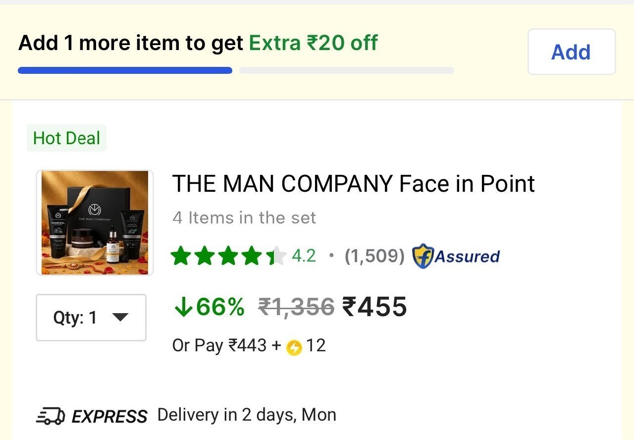 The Man Company 4 In 1 Grooming Kit At 455 (p