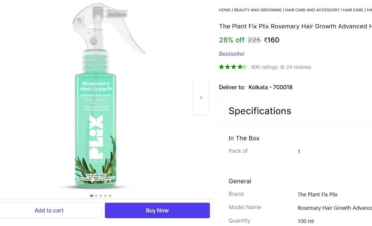 The Plant Fix Rosemary Hair Spray (100 Ml) 16