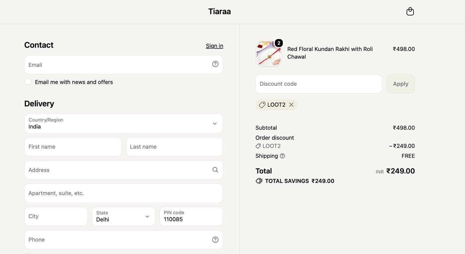 Tiaraa Rakhi 2026 Get 2 Sets Of Rakhi 249 Inr