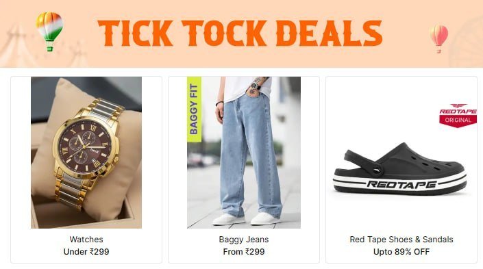 Tick Tock Deals Watches Under 299 Baggy Jeans From