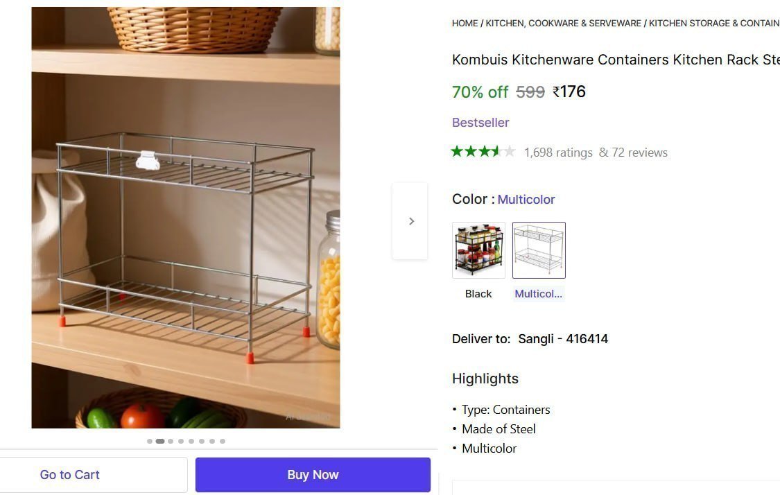 Tier Kitchen Rack 176