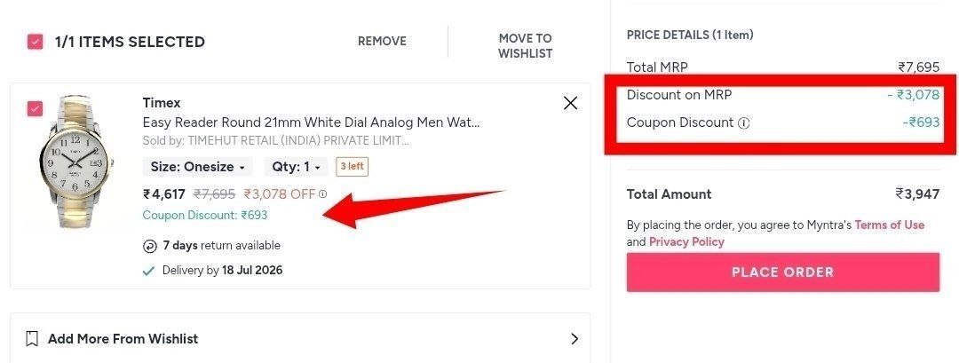 Timex Easy Reader Watch At 3947 - Extra4you