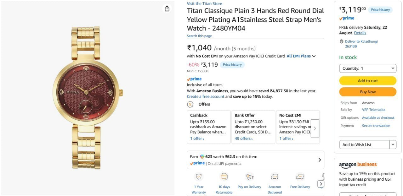 Titan Classique Men Watch 3119
