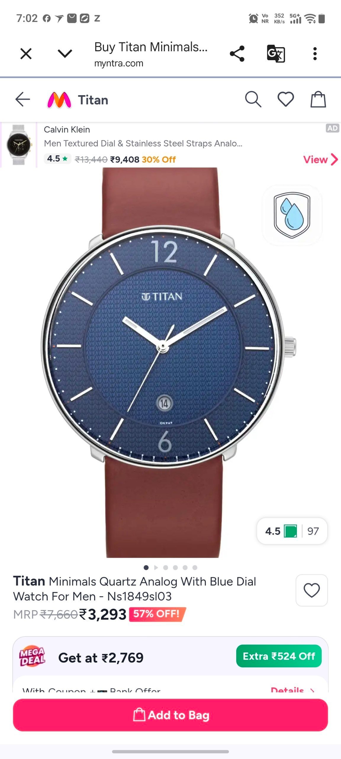 Titan Minimals Quartz Analog Watch For Men Fo