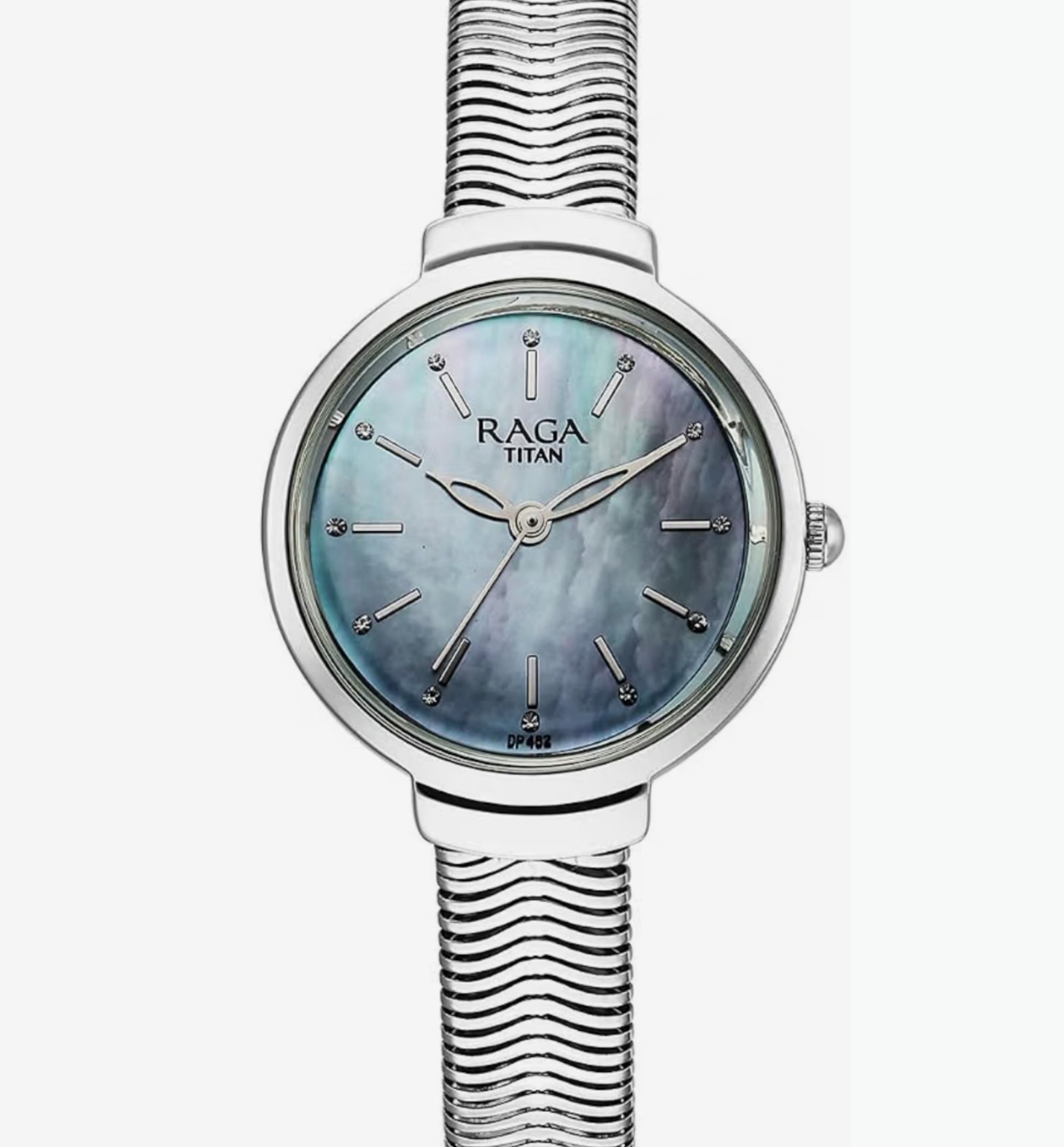 Titan Raga Green Round Dial Silver A1stainles