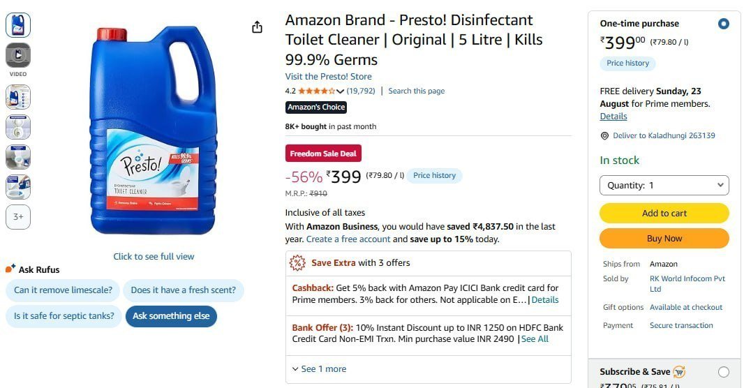 Toilet Cleaner 5 399