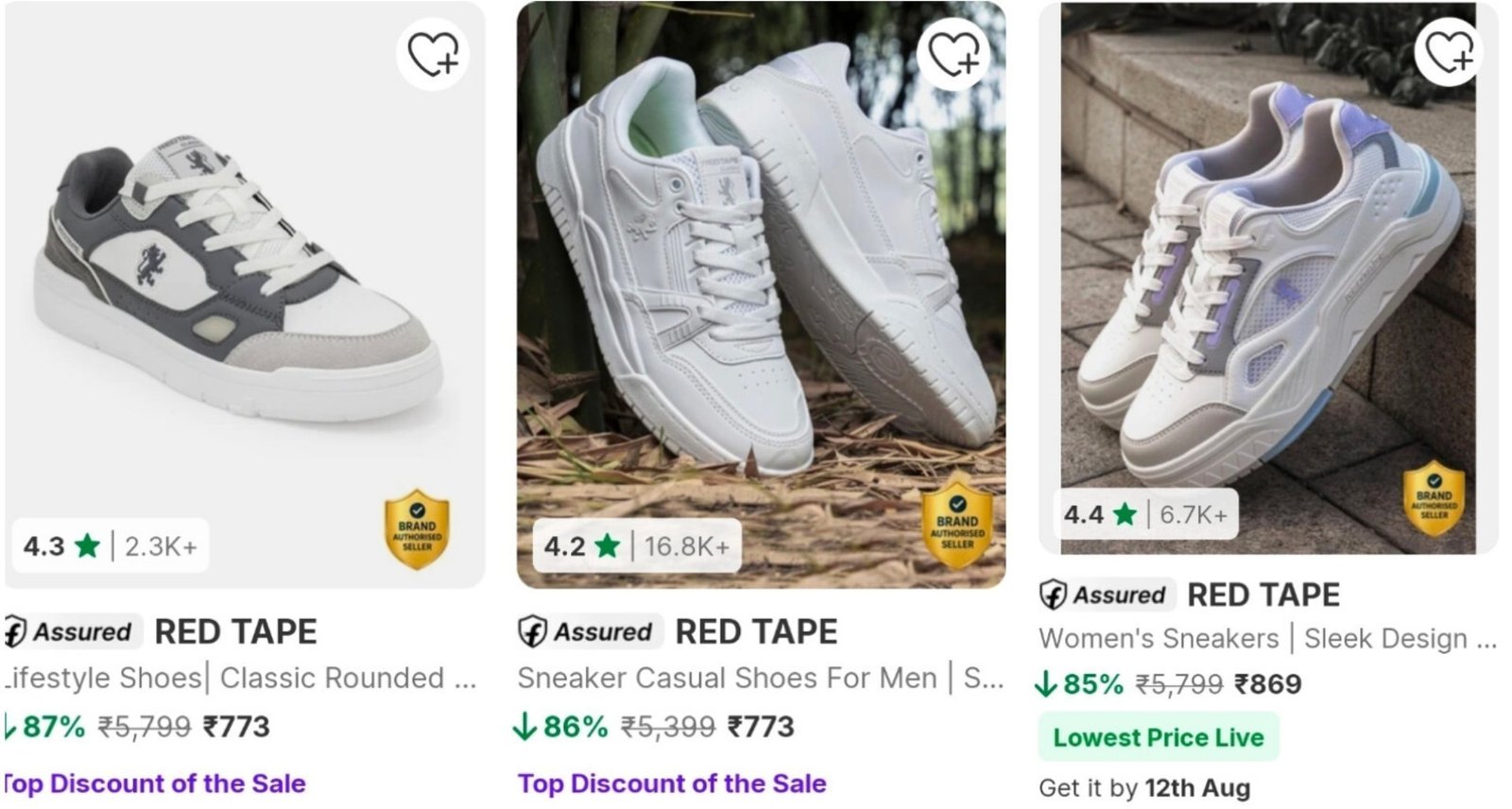 Top On Red Tape Shoes
