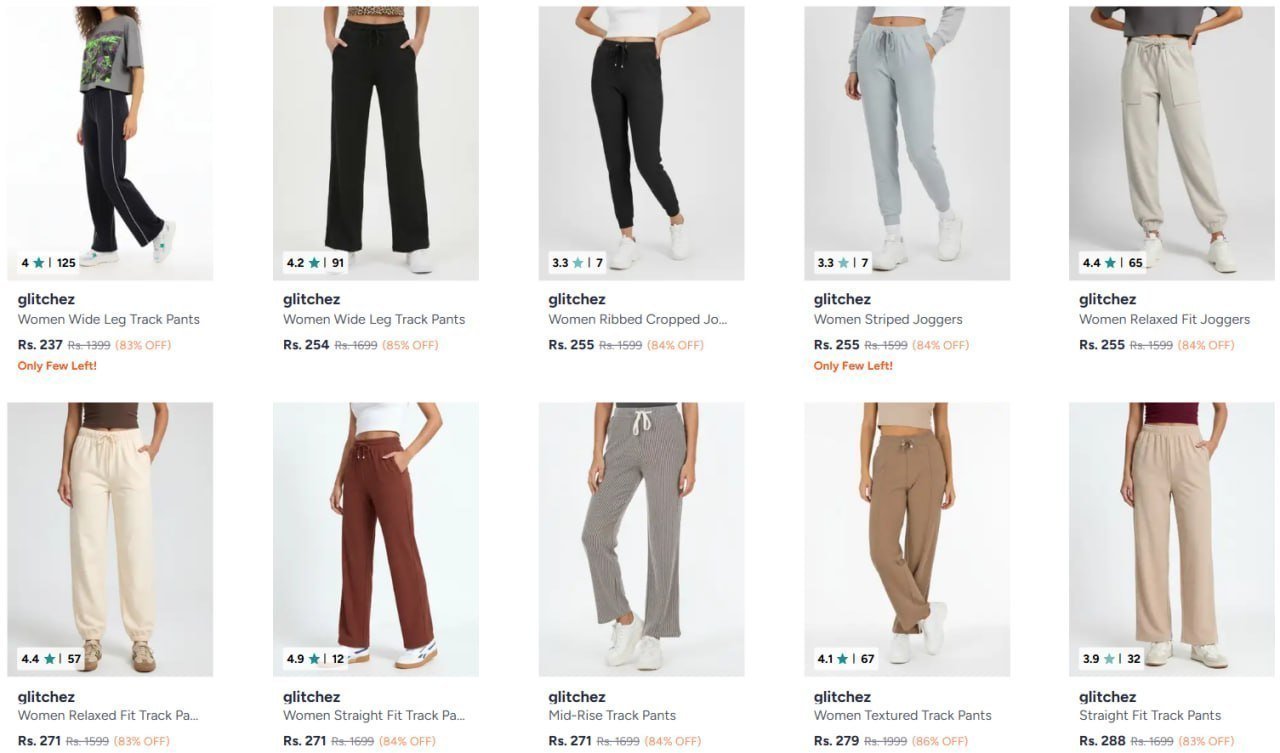 Track Pants Under 300men Women