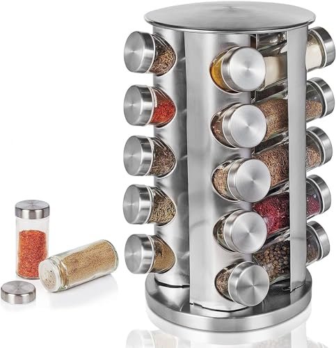 Tray Spice Jar Rack Revolving Rotating Counte