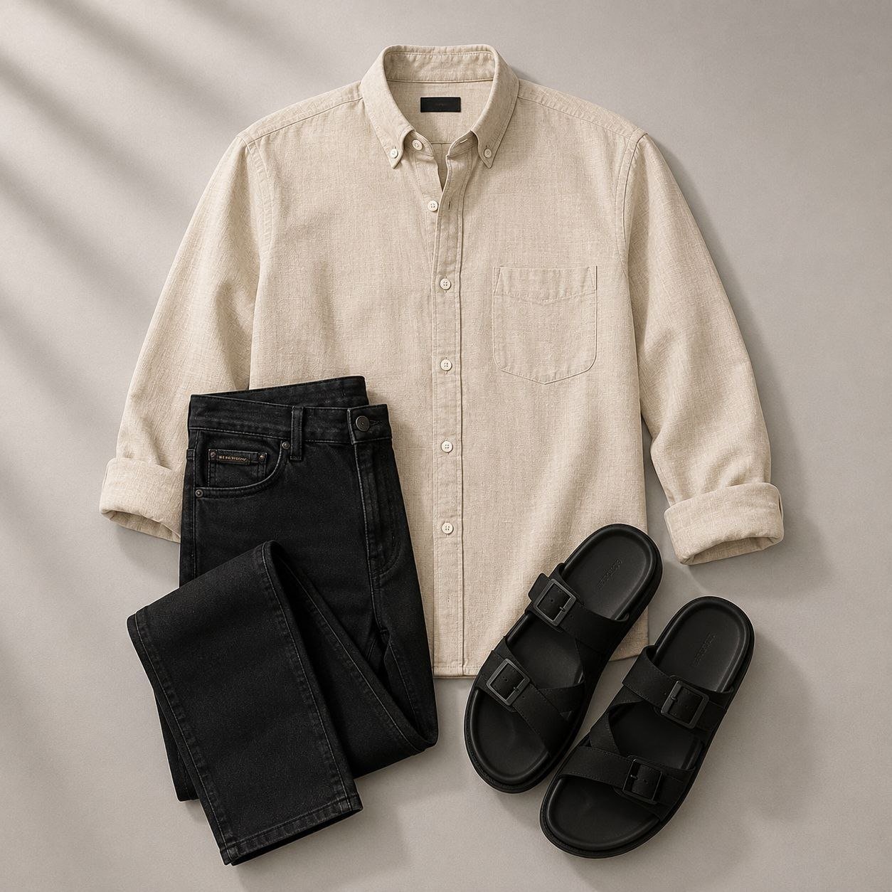 Trendy Casual Outfit Shirt 483jeans 520sandal