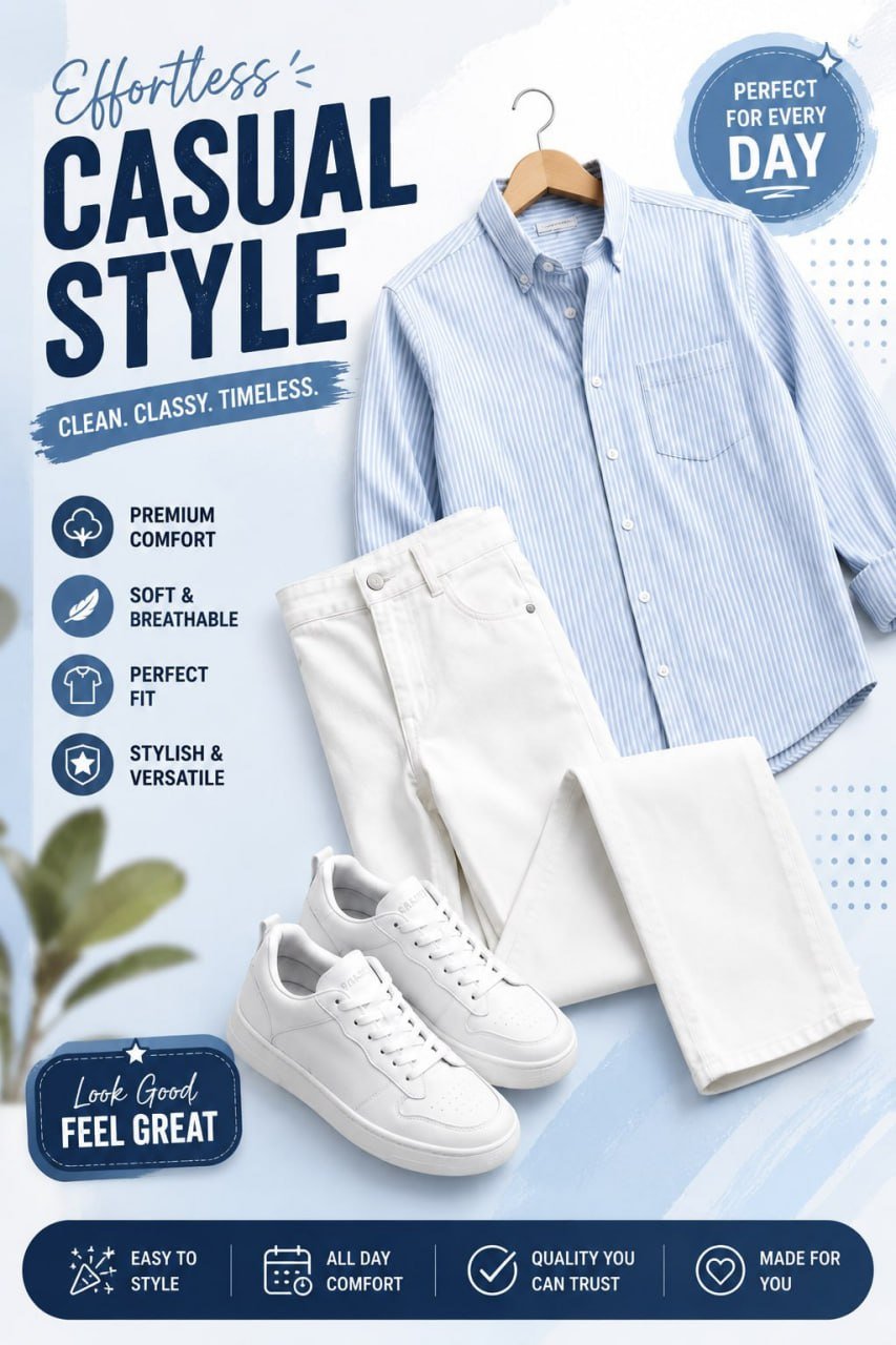 Trendy Stylish Outfit Shirt 498jeans 483sneak