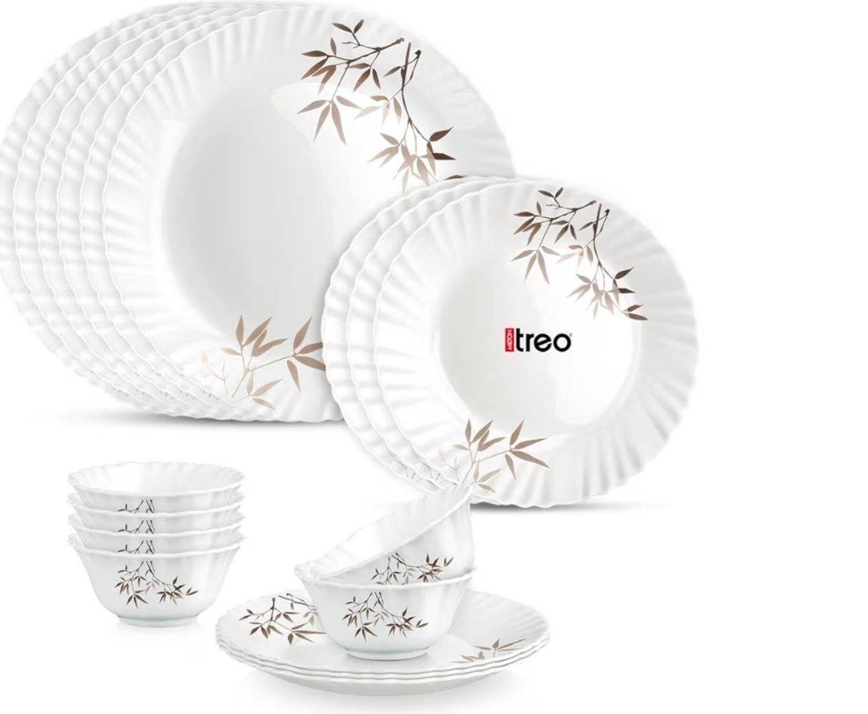 Treo By Milton Opalware Dinner Set Of 18 1 18